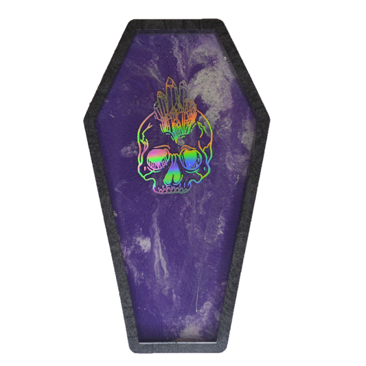 Crystallized Skull Coffin Tray