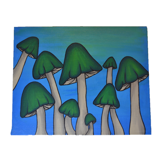Mushroom Field Painting