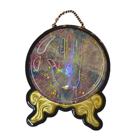 Seeing Hand Crystal Ball Wall Hanging