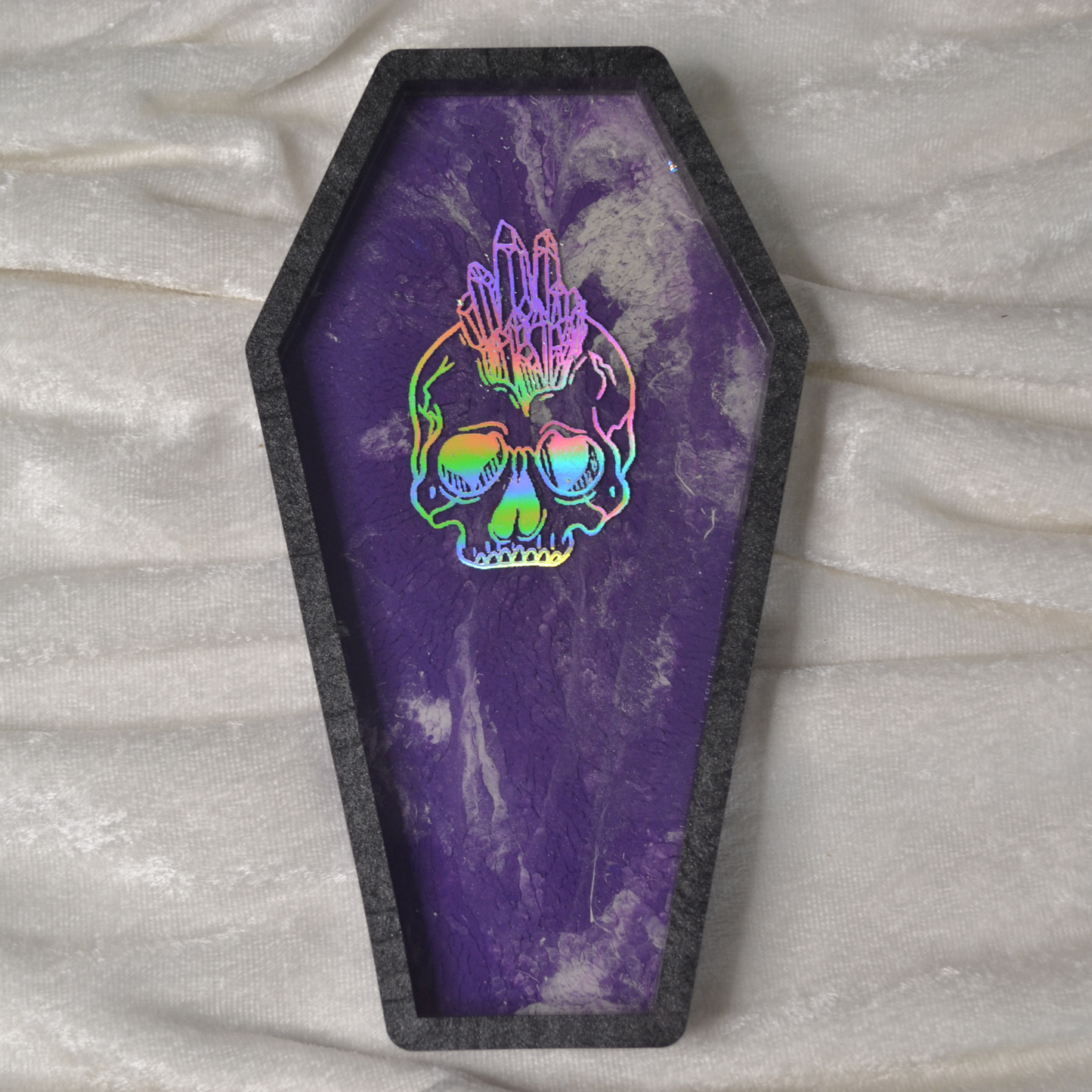 Crystallized Skull Coffin Tray