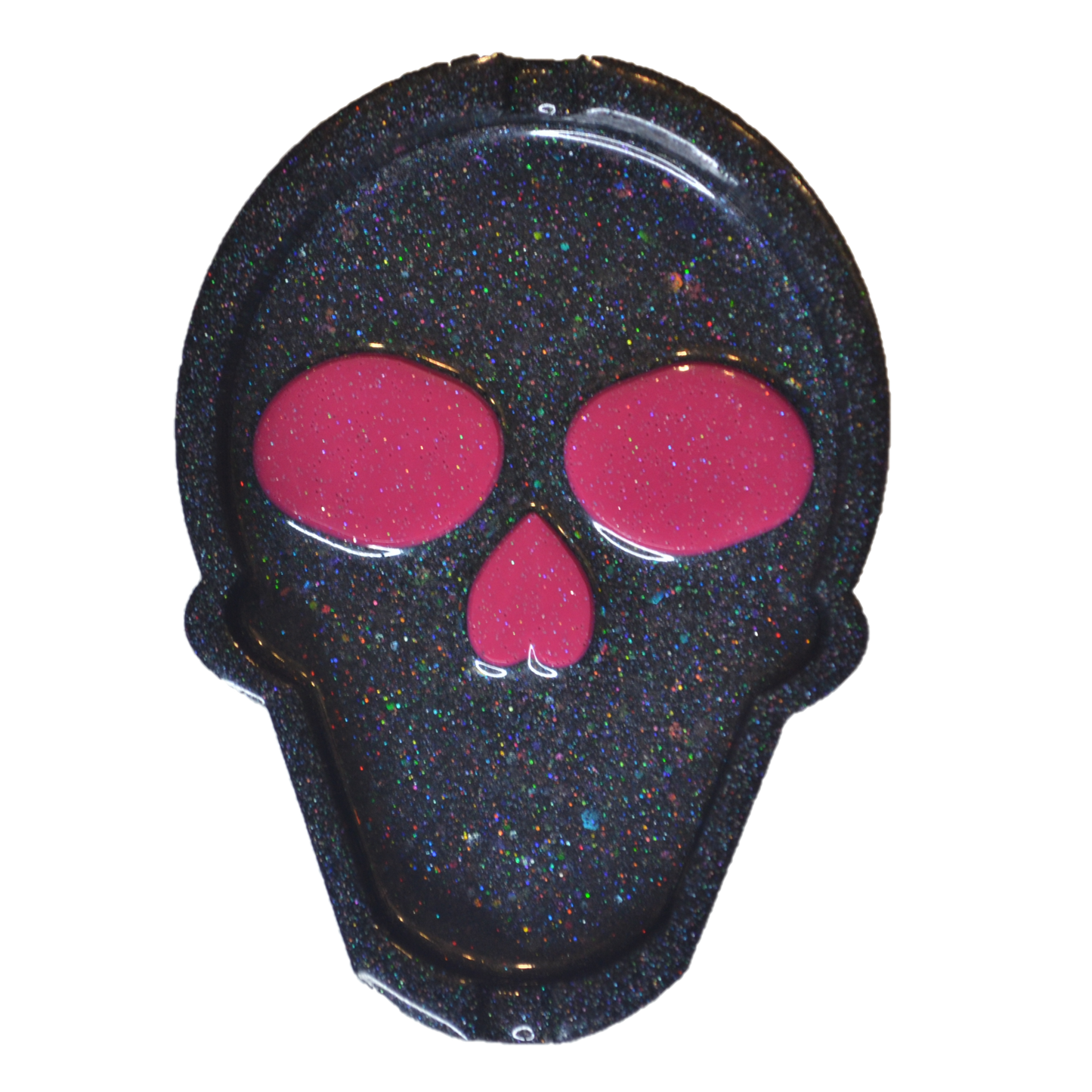 Black and Pink Skull Ashtray
