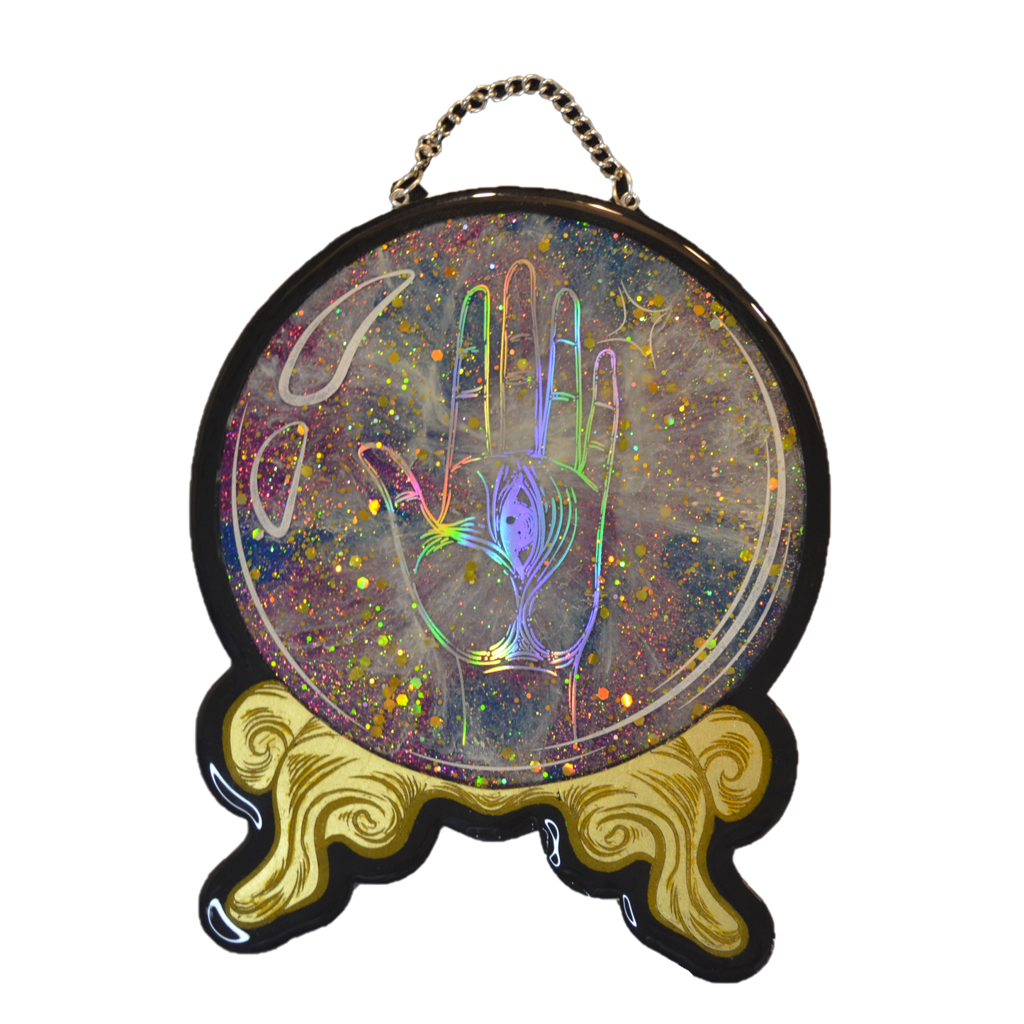Seeing Hand Crystal Ball Wall Hanging