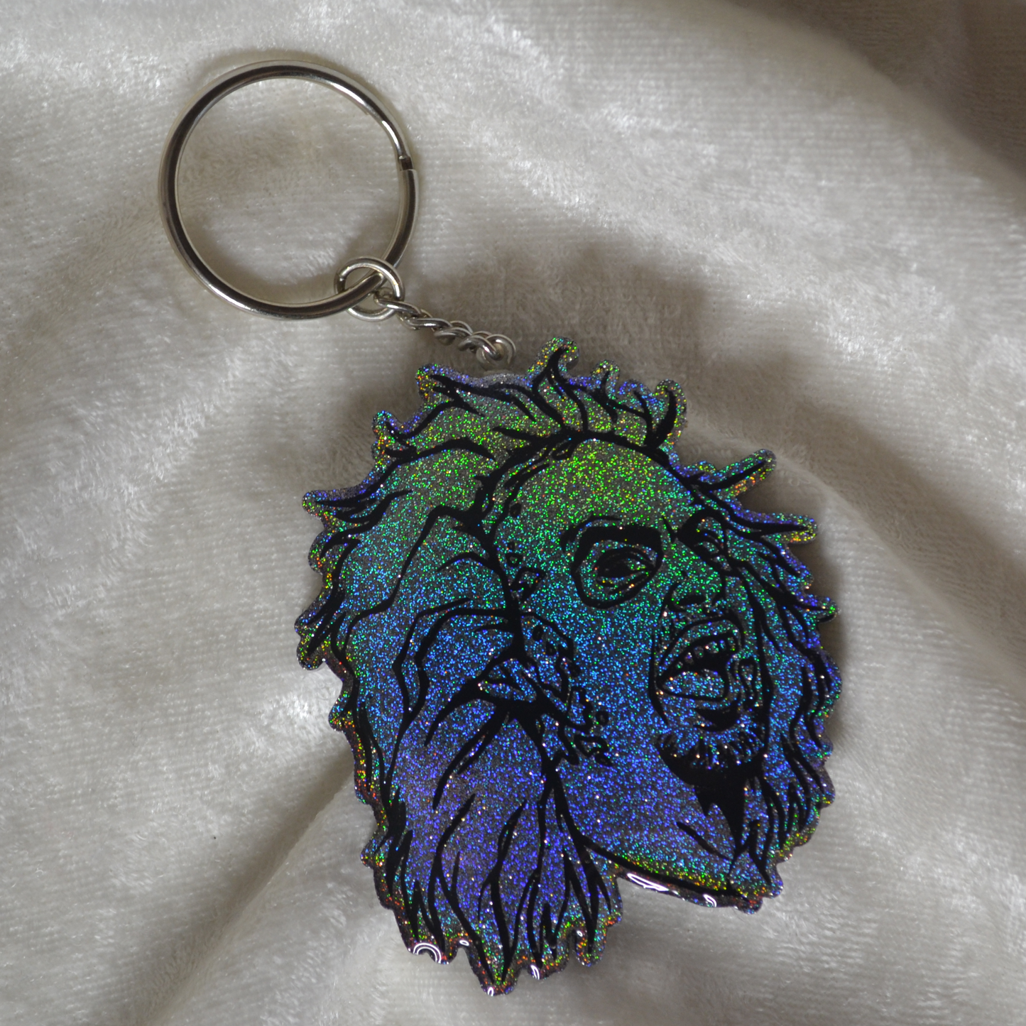 Holographic Beetlejuice Keychain